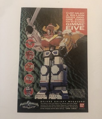 Vintage 1990 s Power Rangers Deluxe Galaxy Magazine Ad 0C26