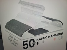 SONGMICS HEAVY DUTY CLOTHES HANGERS PLASTIC NON SLIP 50 COUNT