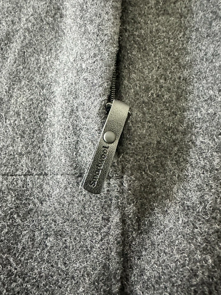 New Men’s SMARTWOOL Hudson Trail Fleece Vest w/ Pockets Wool Blend XXL Charcoal - Image 3 of 4