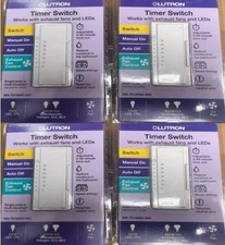 Lutron Timer Switch Single Pole/Multi-location White MA-T51MNH-WH  4-PK Sealed