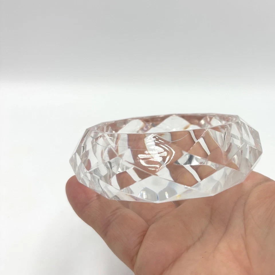 Pulsera facetada lucite transparente vintage idea de regalo de vacaciones para ella Foto 2 de 4