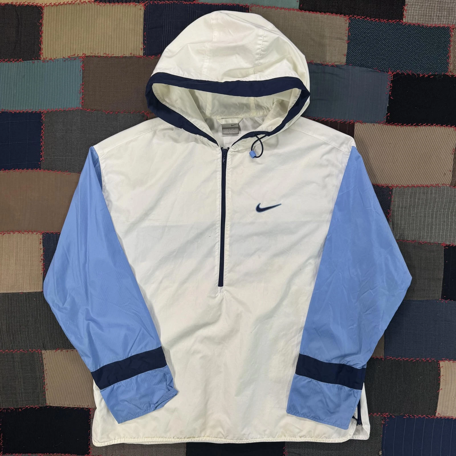 Vintage Nike Colorblock Half Zip Hooded Lightweight Carolina Windbreaker Jacket
Opens in a new windo