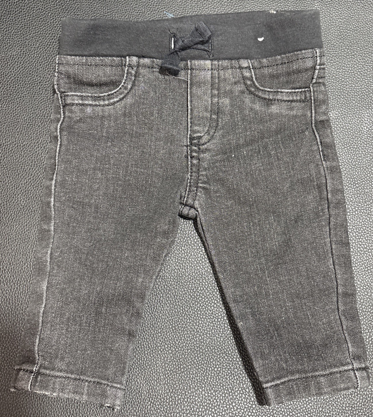 Baby/Infant 0-3 Months Denim Pants Black/Dark Gray Adjustabl