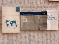 Libretto Uso e Manutenzione Auto Mercedes 190 190 E 190 D e 2.5 Italiano Serie 1