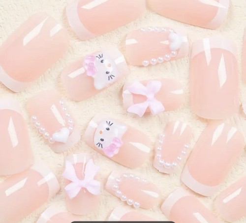 Hello Kitty Press On Nail Pink 24 Pcs - Picture 2 of 3