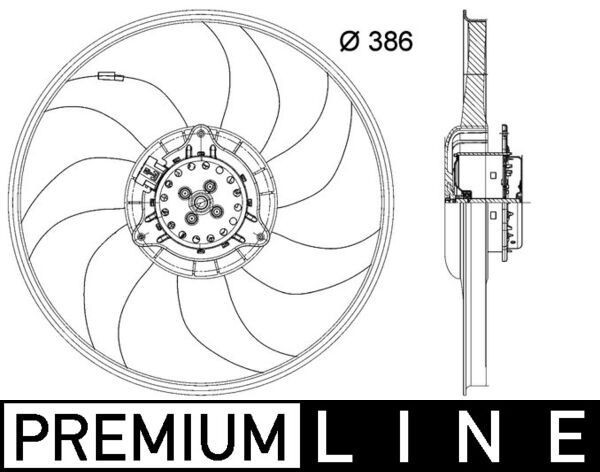 MAHLE CFF399000P Engine Cooling Fan 187W Rated Power Fits Opel Vauxhall