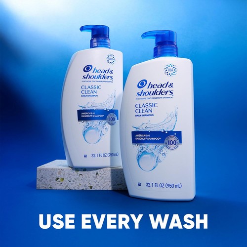 Head & Shoulders Classic Clean Dandruff Shampoo Twin 32.1 Fl Oz (Pack of 2) - Picture 7 of 9