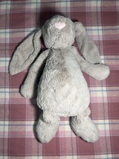Jellycat “Huge” Floppy Beige Bashful Bunny Rabbit Plush 15” Sitting - OOS Rare