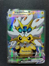 PIKACHU SOLGALEO Vcos Cosplay Holo Prism Custom Fan Full Art Card Pokemon 