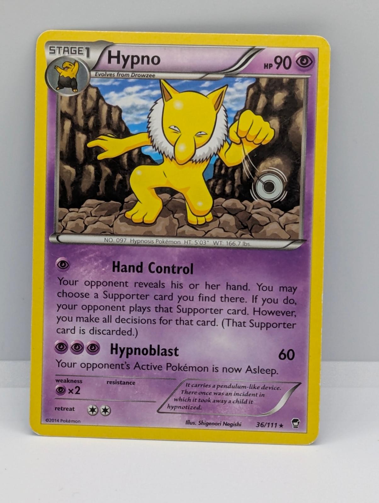 HYPNO 36/111 R FURIOUS FISTS POKEMON LP HYPNO