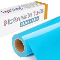 Lya Vinyl Plotterfolie Textil, 30,5 × 457,5Cm See Blau Flexfolie Plotter Textil