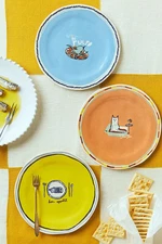 NWT Anthropologie Tinned Fish Plate- Coral , Blue, or Yellow