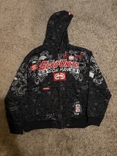 Ecko Unltd. Graphic Sweatshirt Hoodie 2000s Vintage Y2K, Size M, Zip-Up