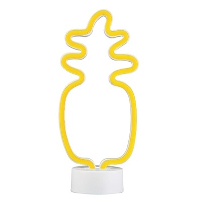 Party LED Neon Lampe Ananas Neonlight Batterie Neonlicht Wandbild Space Deko