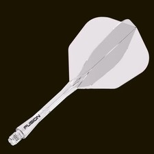 Winmau Fusion Integrated Flight  Shaft 6 Standard - Intermediate - Clear