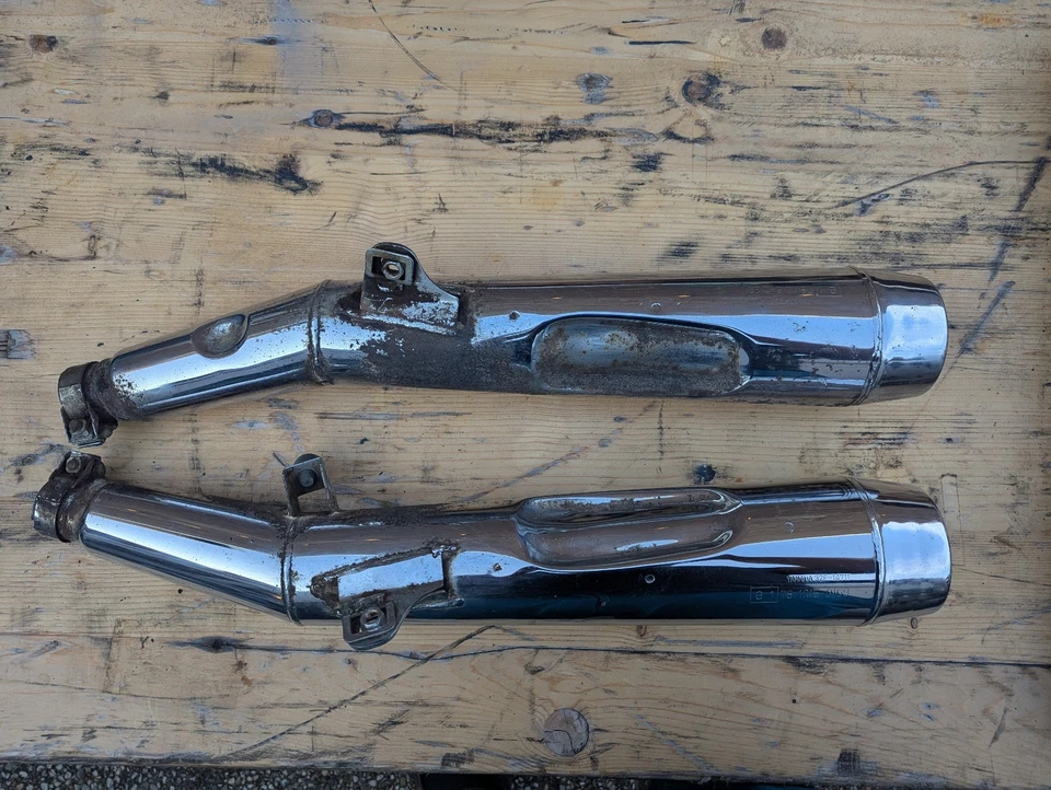 Ensemble de silencieux gauche et droit pour Yamaha XJ 900, références... - Photo 1/4