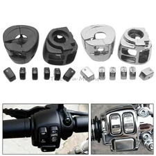 For Harley Dyna Low Rider Street Bob Handlebar Switch Housing & 6PCS Button Caps