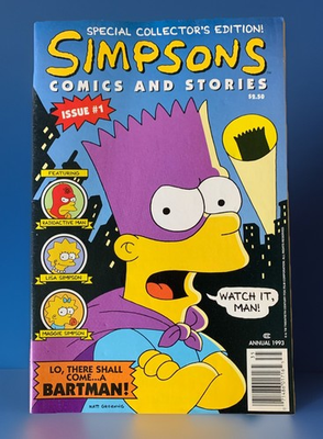 #ad Simpsons Comics and Stories Issue #1 1993 Special Collector’s Edition Bartman $14.99