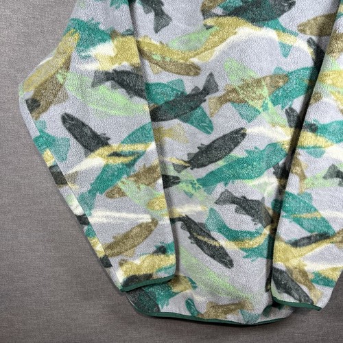 Patagonia Men’s Large Synchilla Fleece Pullover Trout Fish Print Snap-T - Bild 21 von 23