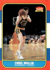 1986-87 Fleer Basketball #77 Chris Mullin Rookie Card RC. rookie card picture