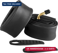 2 Pack Heavy-Duty 14 x 2.125 Electric Bike Inner Tubes with Angled Schrader V...