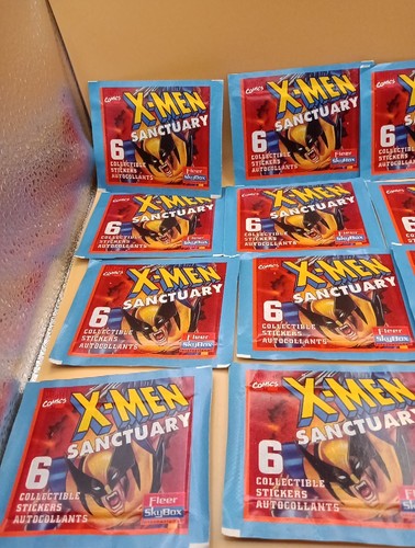Confezione Adesivi X-Men Sanctuary Marvel Comics VINTAGE 1996 FLEER SKYBOX 12x Confezioni - Foto 2 di 4