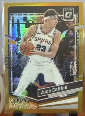 2023-24 Panini Donruss Optic Zach Collins #129 Gold Prizm #10/10=eBay 1/1 SPURS