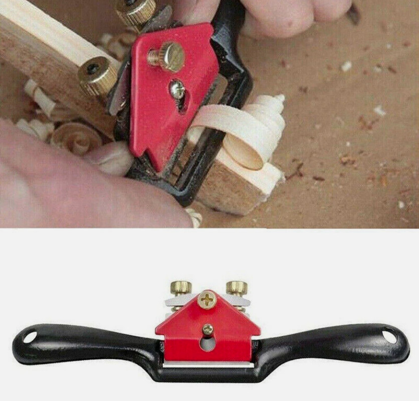 9 Inch Wood Hand Planer Adjustable Woodworking Tool Plane Screw Spoke Shaver UK