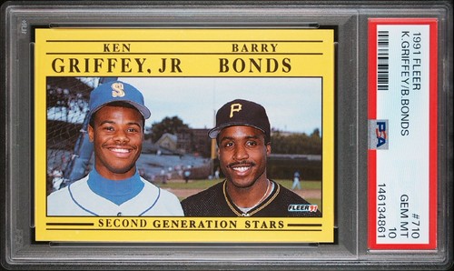 1991 Fleer #710 Barry Bonds / Ken Griffey Jr. PSA 10 Gem Mint *Perfect*