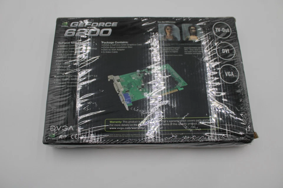 NVIDIA EVGA GeForce 6200 PCI Graphics Card, 512MB DDR2 NEW BOX - Image 2 of 3