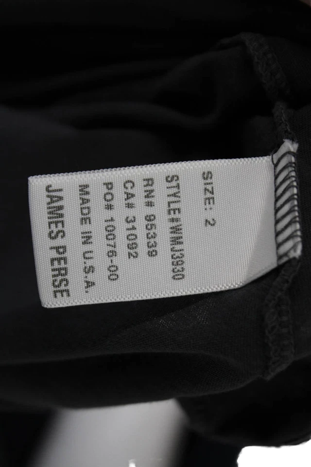 Camiseta feminina padrão James Perse cinza escuro havaiana gráfica gola V tamanho 2 - Imagem 4 de 4