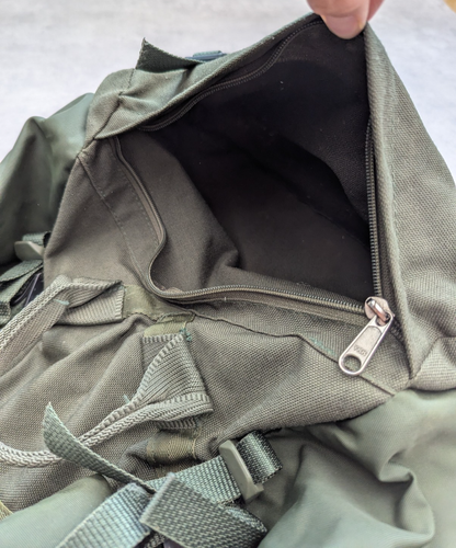 Zaino Berghaus grande kaki crociato zaino esercito militare combattimento tela vintage - Foto 13 di 13