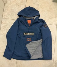 Napapijri Men's Rainforest Winter Jacket Teal Blue, Fleece Lining, Size XL