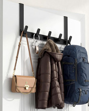 KitchLife Over The Door Hooks - Heavy Duty 5-Hook Organizer, 80lb Total Capacity