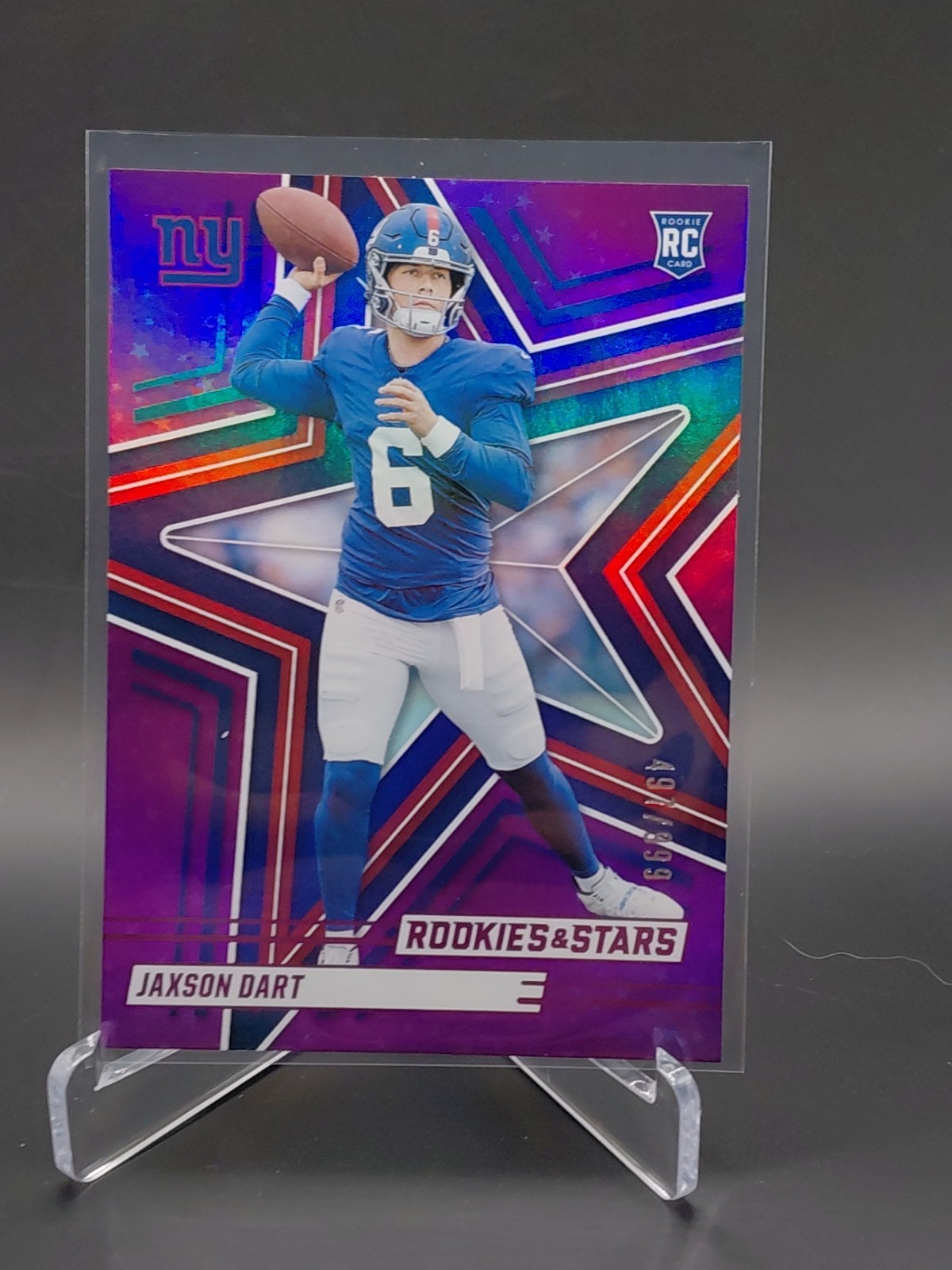 2025 Panini Rookies & Stars Jaxson Dart RC /999 Purple Giants 137