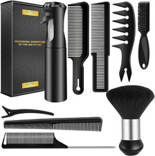 9Pcs Hair Comb Set, Professional Barber Combs for Hair Cutting and Styling - Pre