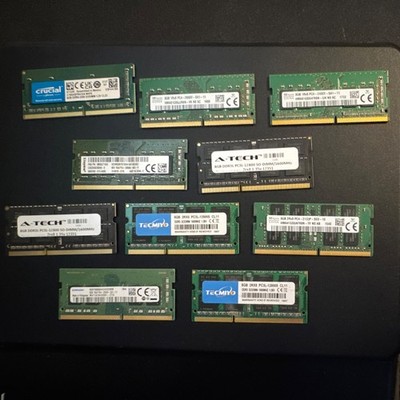 Mixed Brands 10x 8GB SO-DIMM Laptop RAM 260-Pin DDR4/DDR3L ECC Memory Lot