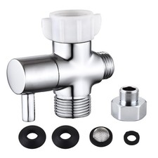 Bidet T Adapter with Shut off Valve,Solid Brass T Valve for Bidet 7/8 X 7/8 ...