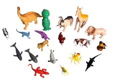 Mixed Lot of Toy Farm Animals, Zoo Animals, Dinosaurs and Sea Creatures