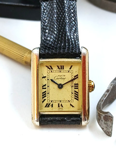 MUST DE CARTIER VERMEIL TANK ROMAN DIAL CAL 78 1 CIRCA 1970S SERVICED