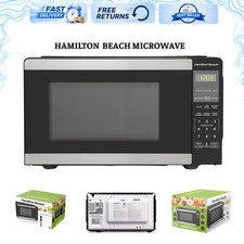 Microwave Oven, 900 Watts, Stainless Steel, 0.9 Cu ft