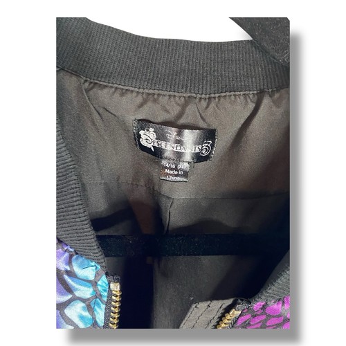 Disney Descendants 3 Bomber Jacket Girls 14/16 Size XL Animal Print Pink Blue - Picture 2 of 3