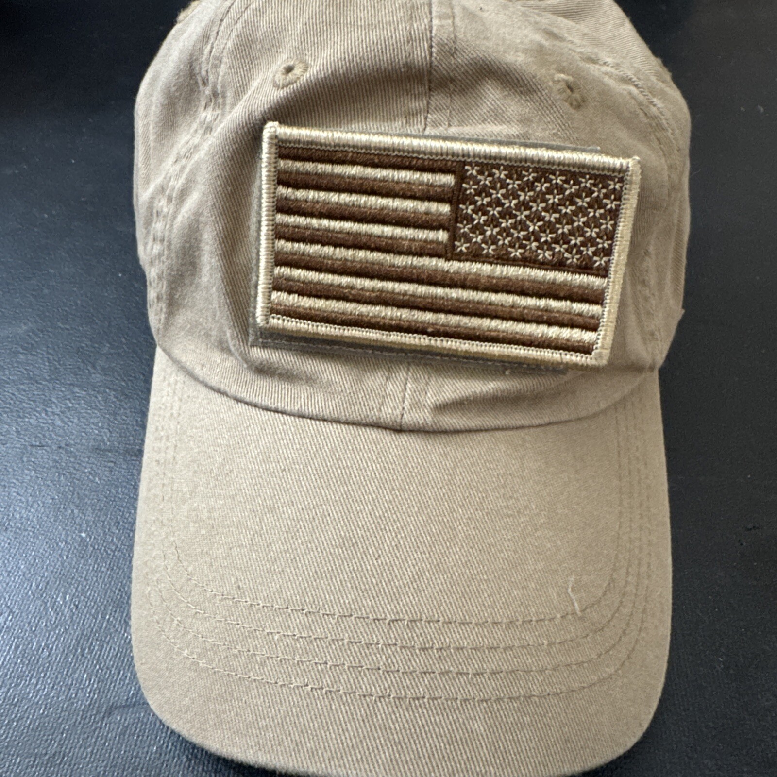 Tactical Ripstop Hat Cap With  Flag Patch Attached - image 1