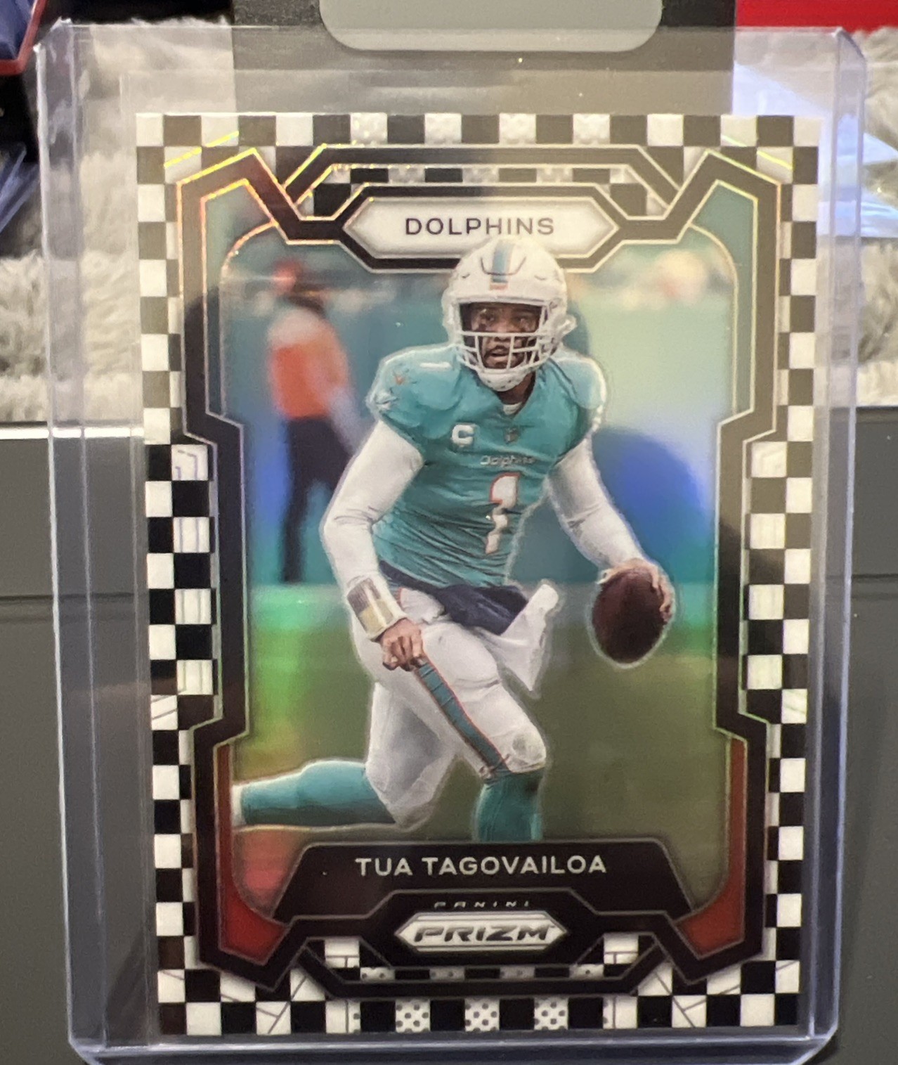 2023 Panini Prizm - Tua Tagovailoa #190 Black & White Checker Prizm