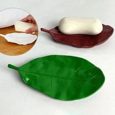 1Pcs Creative Simulated Leaf Soap Box - Bathroom Soap Holder, Ideal for Scented