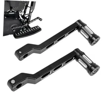 Motorcycle Heel Toe Shift Levers Edge Cut Shift Pegs for Harley Touring black