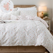 Twin Duvet Cover Set Pink Floral Comforter Cover 100 Cotton Girls Pink White