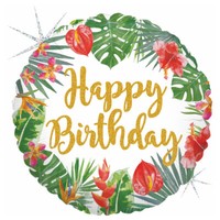 Karaloon Ballon Tropical Birthday Aus Aluminiumbeschichteter Folie