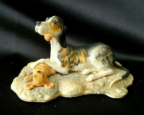 LOWELL DAVIS RFD AMERICA COLLECTION 'OZARK BELLE' BEAGLE & TEDDY BEAR FIGURINE - Picture 5 of 10