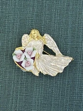 I Am Edgar Berebi My  Angel Of The Flower Brooch Pin  1999 _2001 Vintage Jewelry